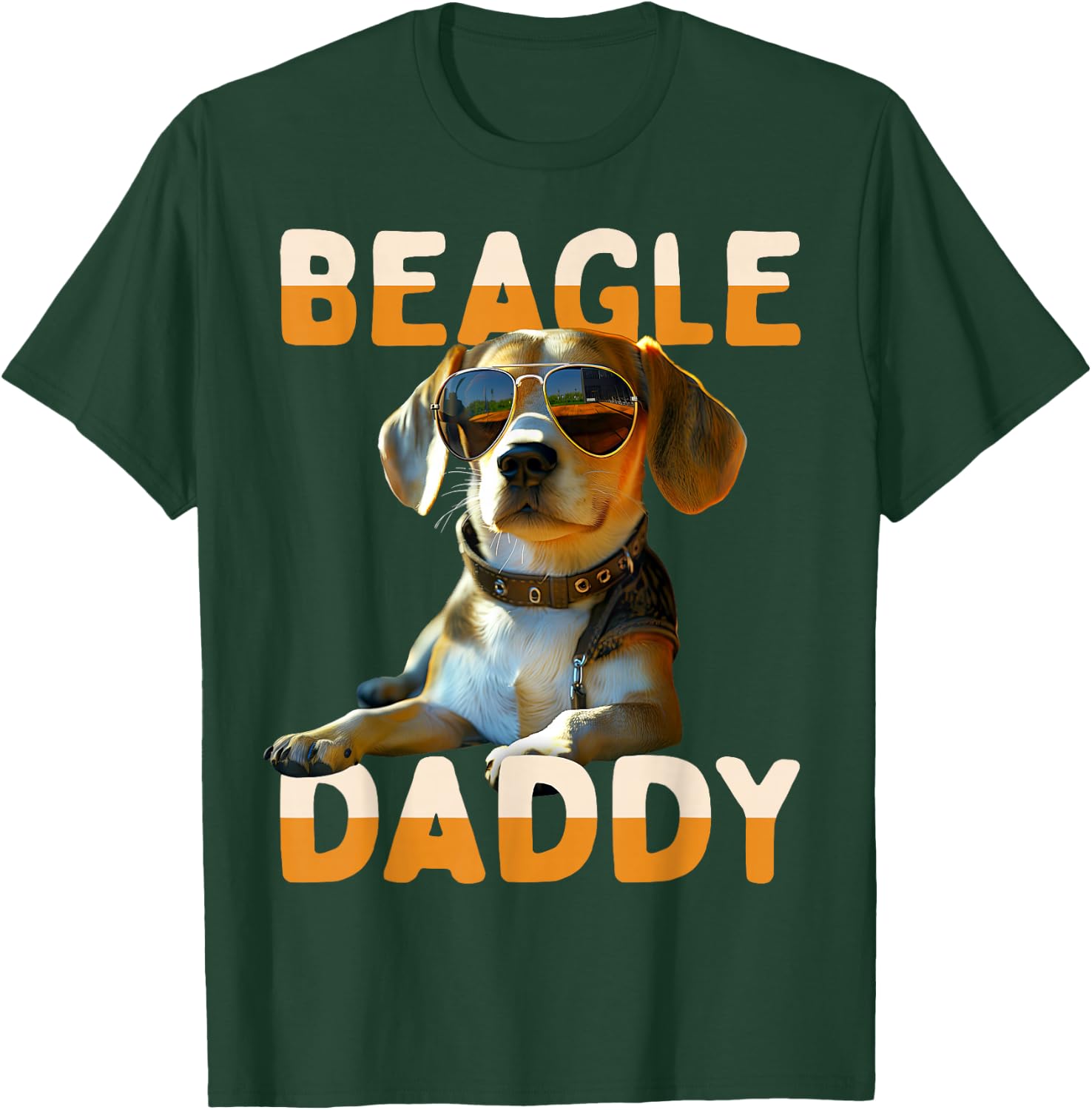Beagle Daddy Father Papa Fathers Day English Beagles Dad T-Shirt - T-Shirt | Forest