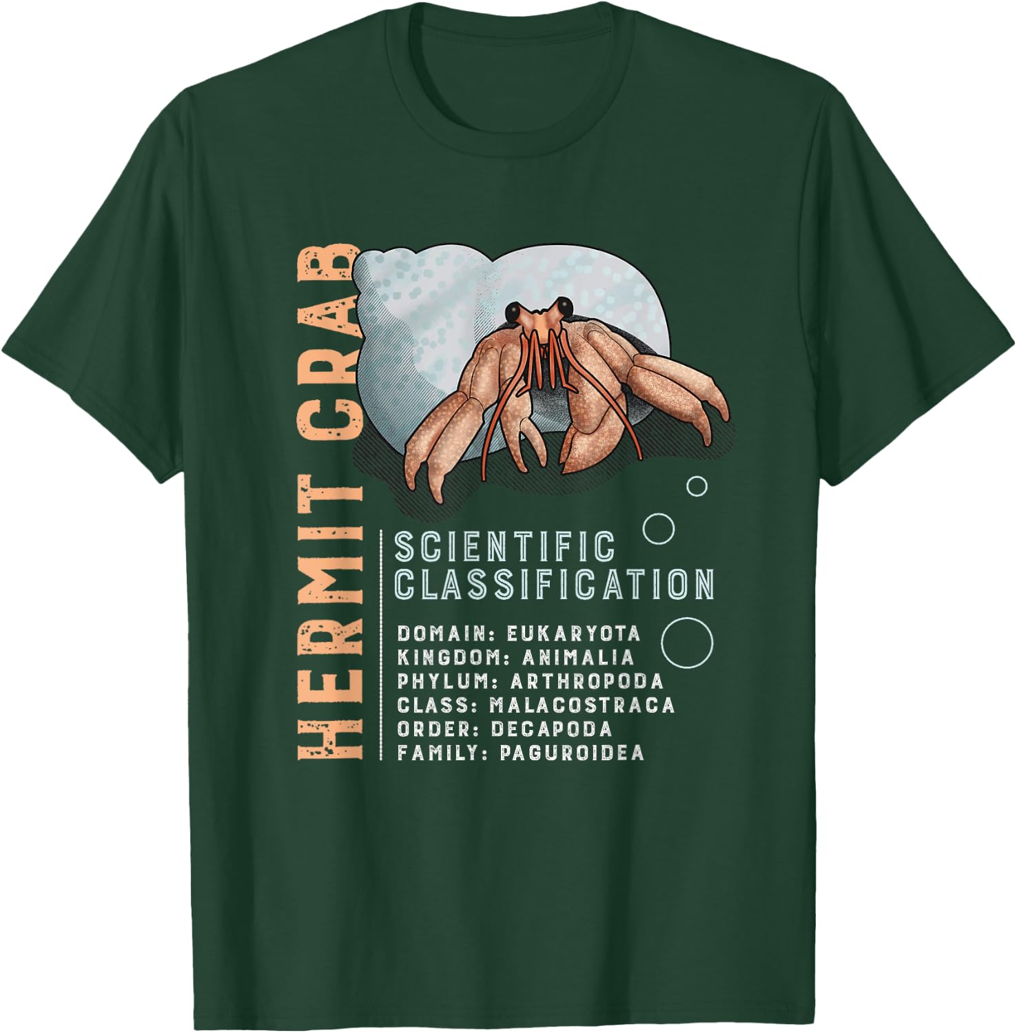 Hermit Crab STEM Science Classification Kids, Women's, Men's T-Shirt - T-Shirt | Forest