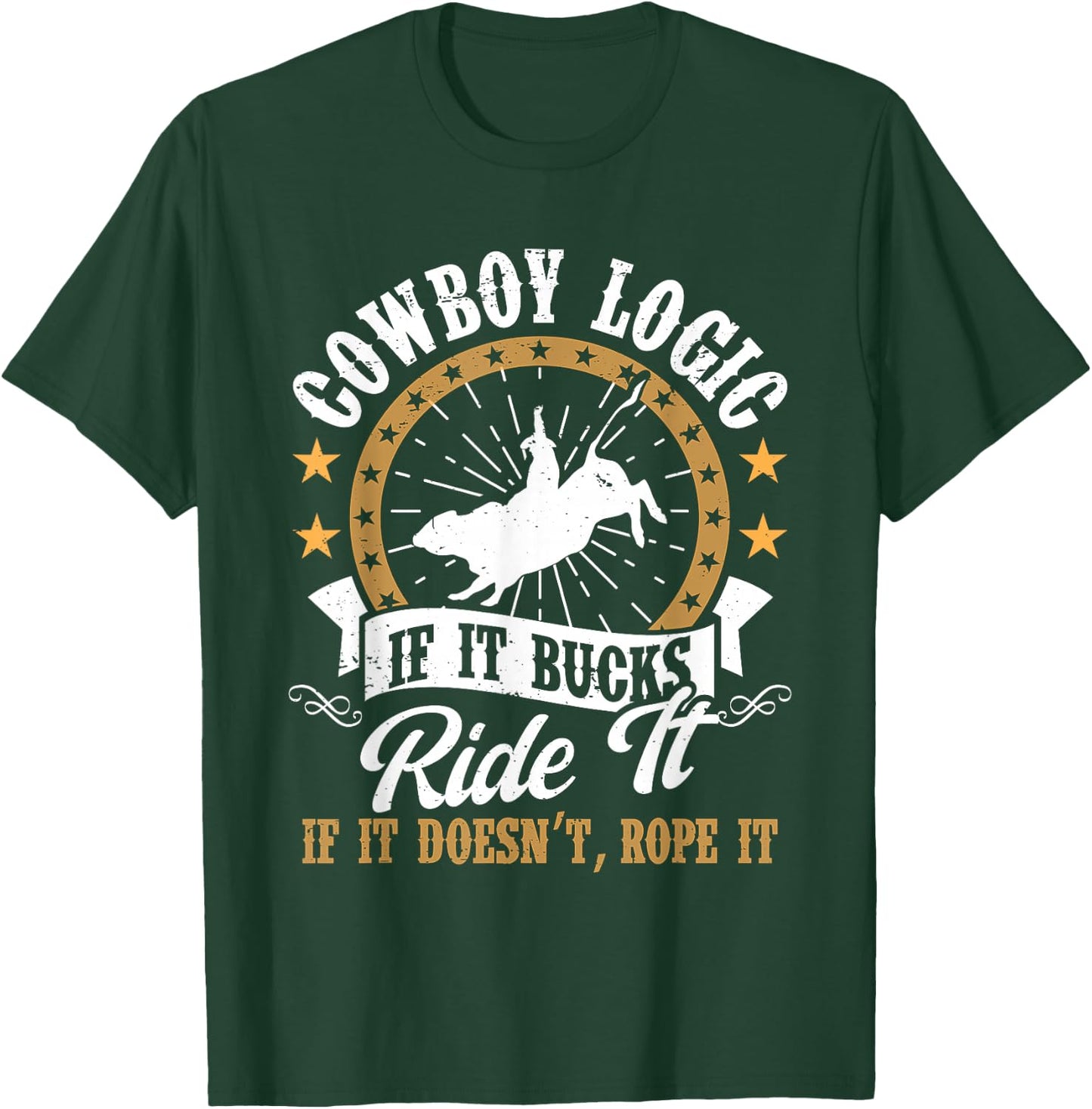 Howdy Equestrian Wild West Country Music Rider Rodeo Cowboy T-Shirt - T-Shirt | Forest