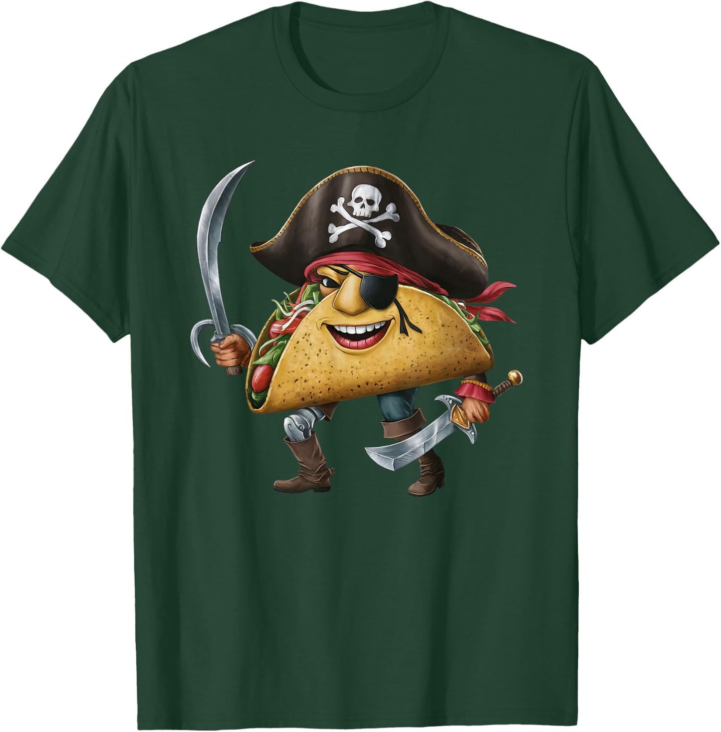 Tacos Pirate Halloween Kids Pirate Funny T-Shirt - T-Shirt | Forest