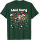 Med Surg Nurse christmas santa hat nursing X-Mas Pajama T-Shirt - T-Shirt | Forest