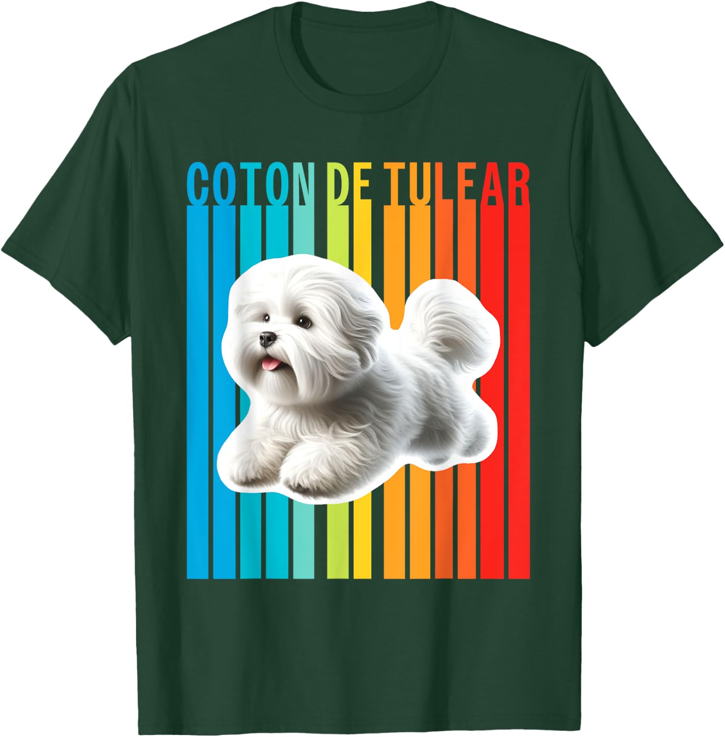 Colorful Coton de Tulear T-Shirt - T-Shirt | Forest