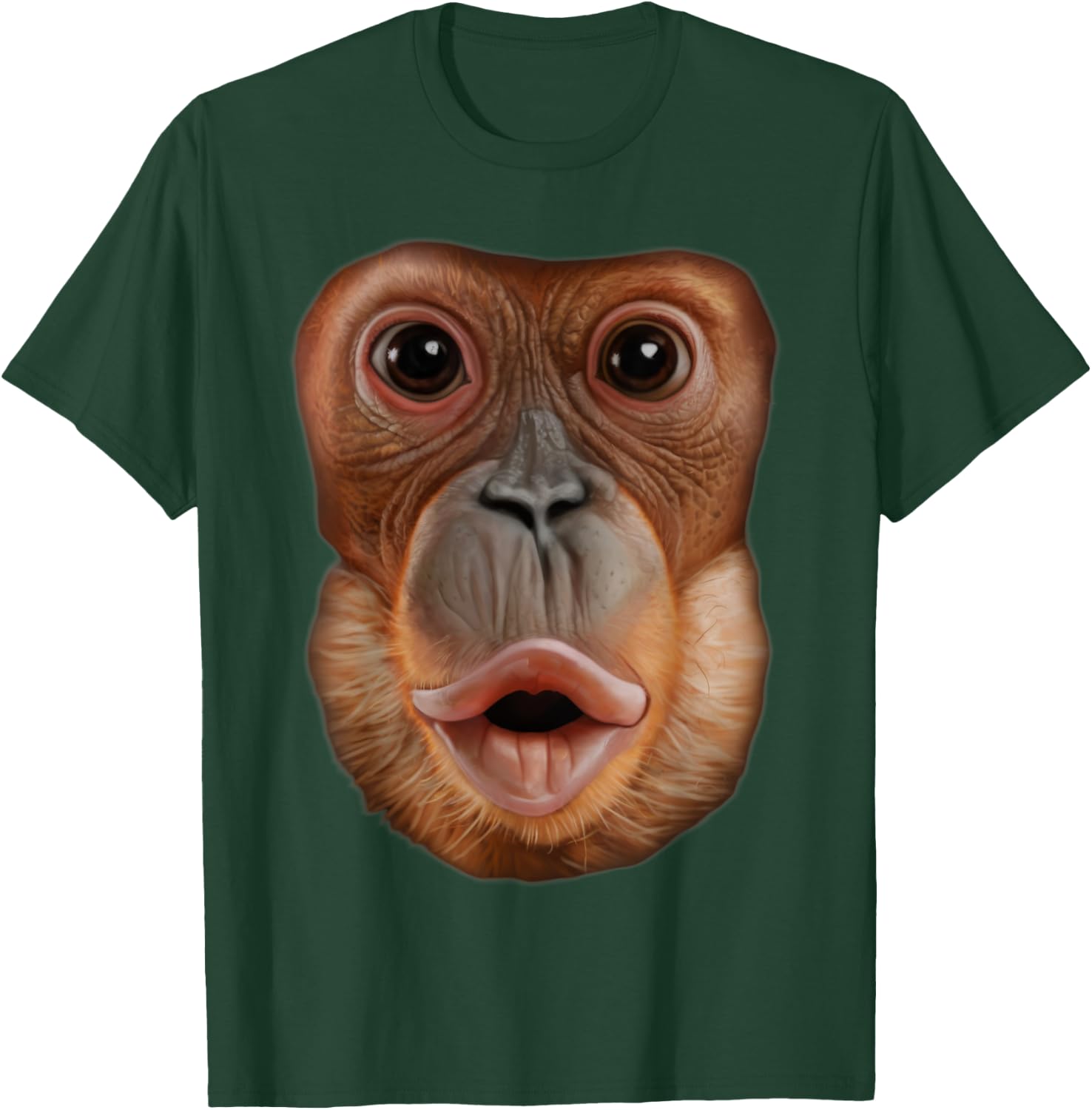 Monkey Stomach Funny Meme Ape Gorilla T-Shirt - T-Shirt | Forest