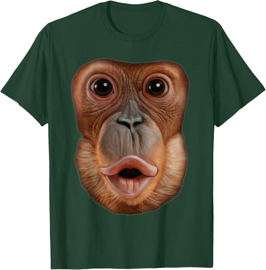Monkey Stomach Funny Meme Ape Gorilla T-Shirt - T-Shirt | Forest
