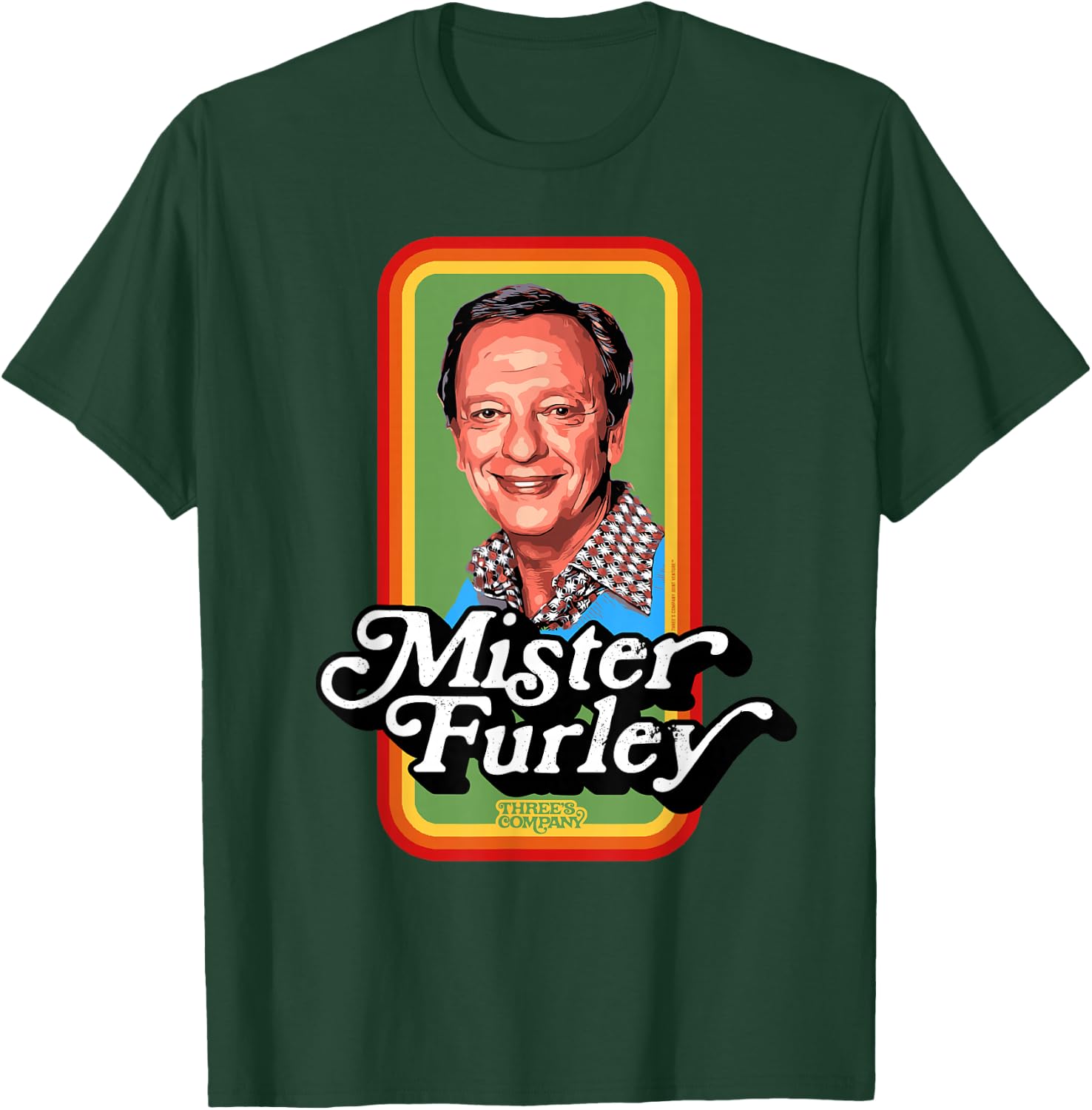 Mister Furley Three's Company Retro 80's T-Shirt - T-Shirt | Forest
