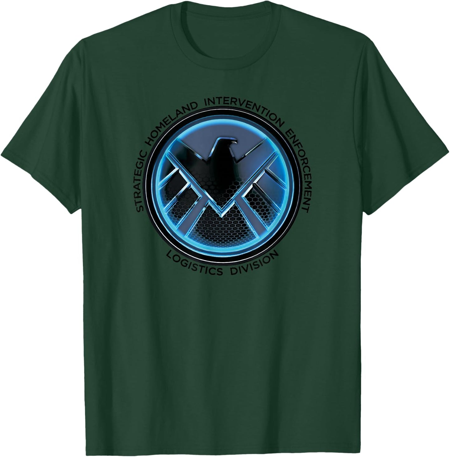 Marvel Comics Retro S.H.I.E.L.D Logistics Logo T-Shirt - T-Shirt | Forest