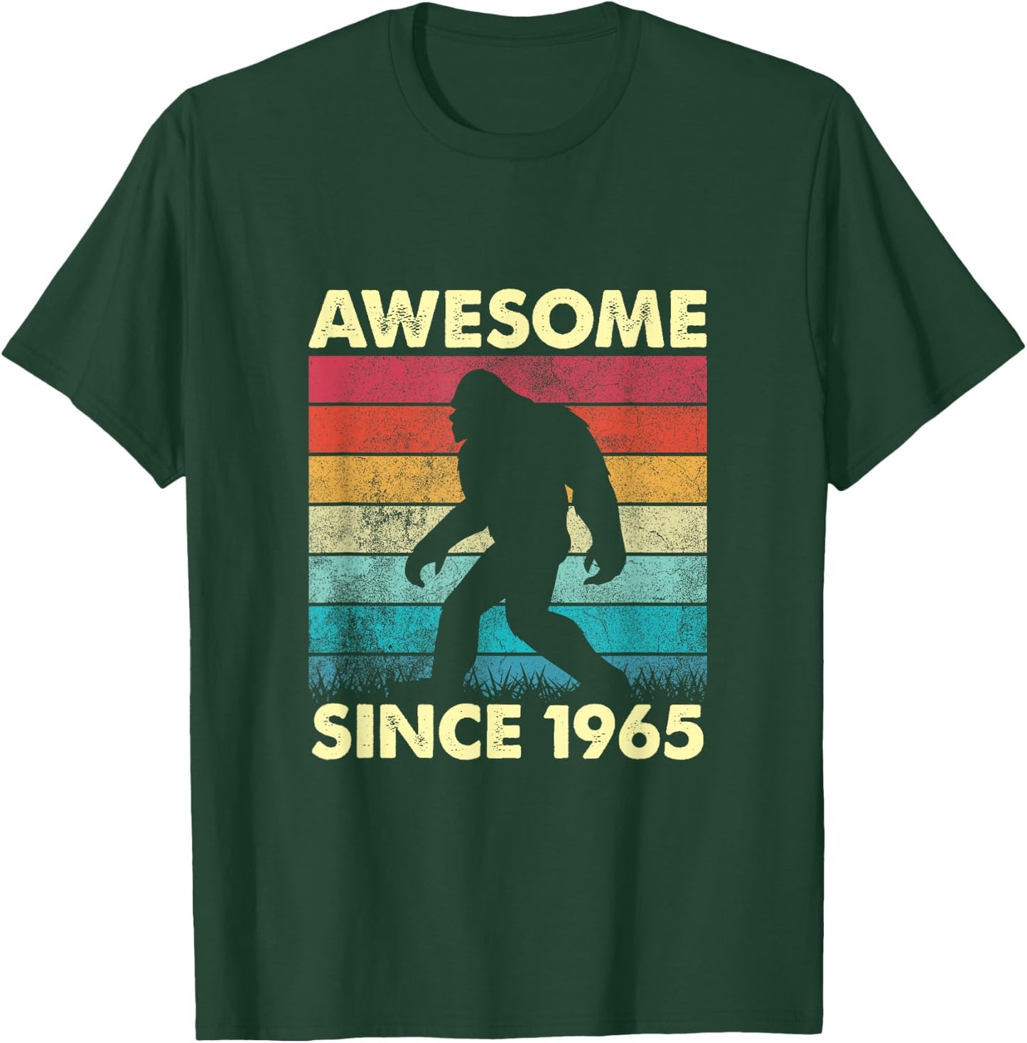 Vintage Bigfoot 59 Years Awesome Since 1965 Birthday T-Shirt - T-Shirt | Forest
