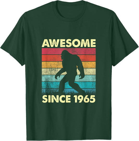 Vintage Bigfoot 59 Years Awesome Since 1965 Birthday T-Shirt - T-Shirt | Forest