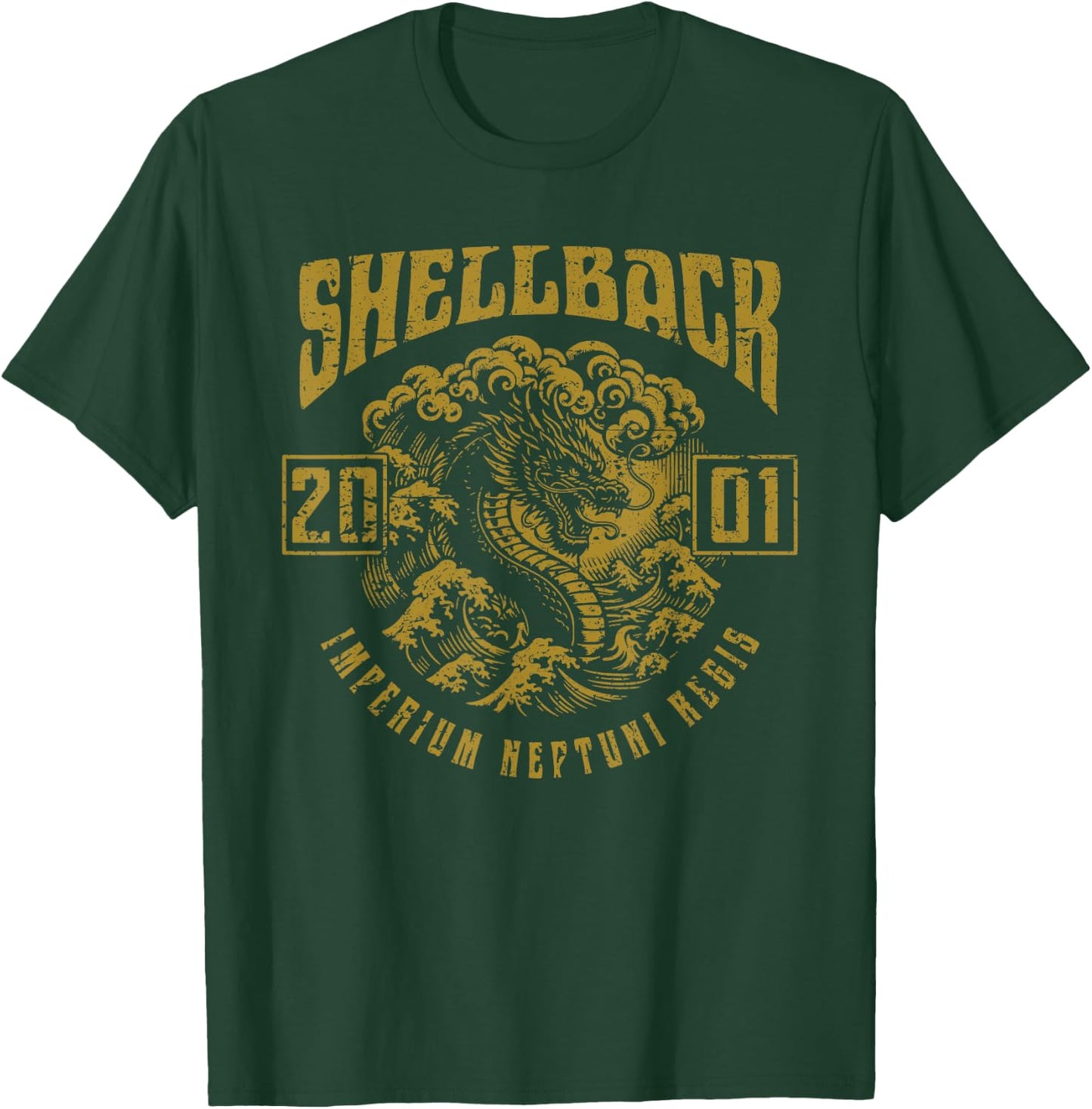 Shellback 2001 Equator Crossing Design for the year 2001 T-Shirt - T-Shirt | Forest