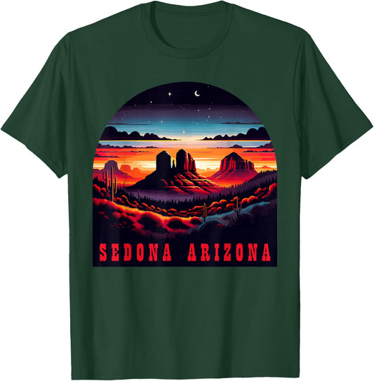 Sedona AZ Hiking Outdoors Mountain Sedona USA Retro Vintage T-Shirt - T-Shirt | Forest