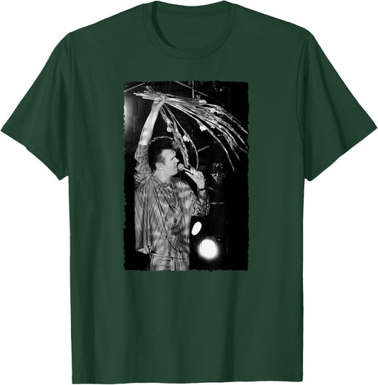 Morrissey of The Smiths Live with Flowers by Stephen Wright T-Shirt - T-Shirt | Forest