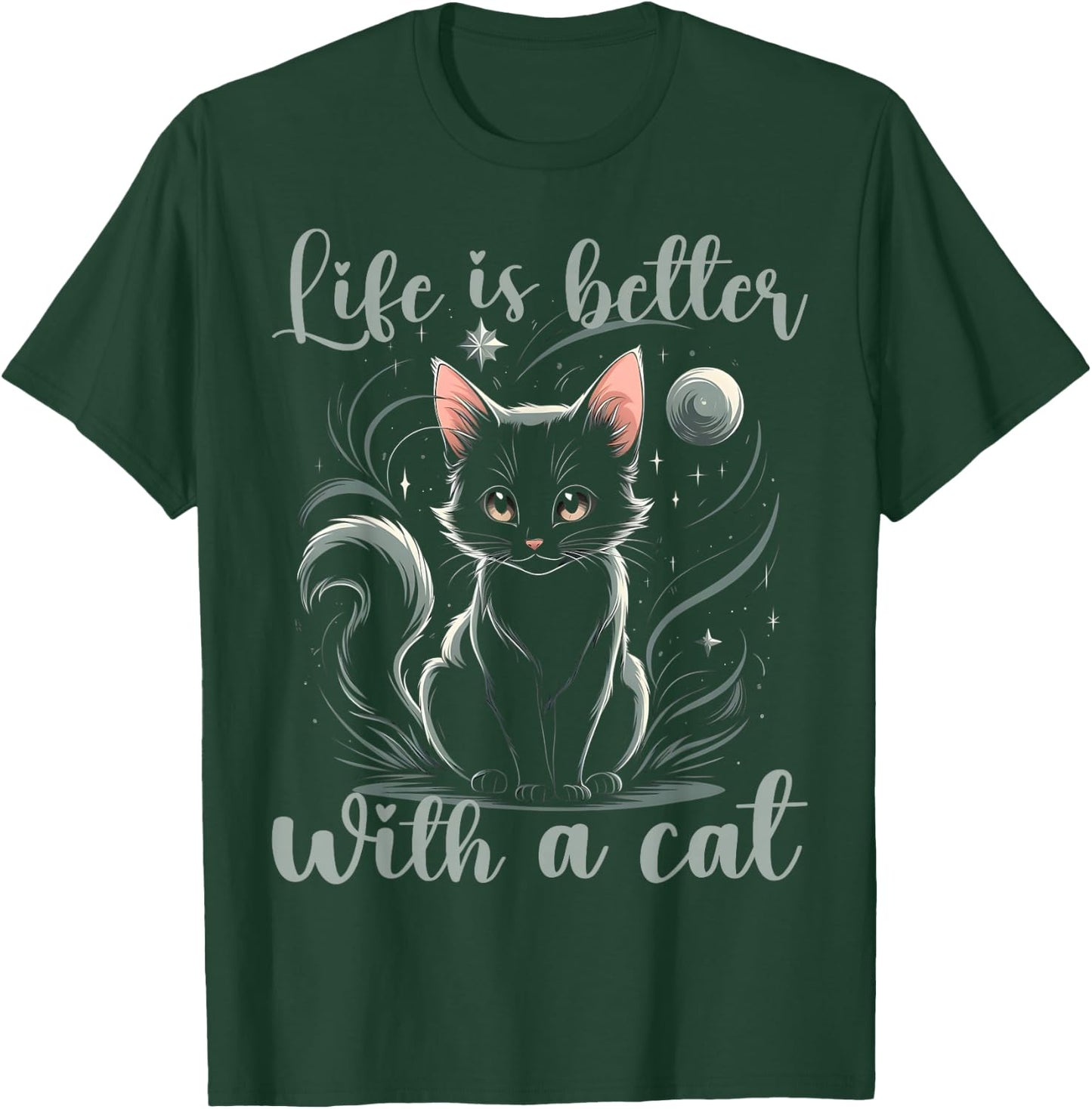 Cats Lover Funny Cute Cat T-Shirt - T-Shirt | Forest