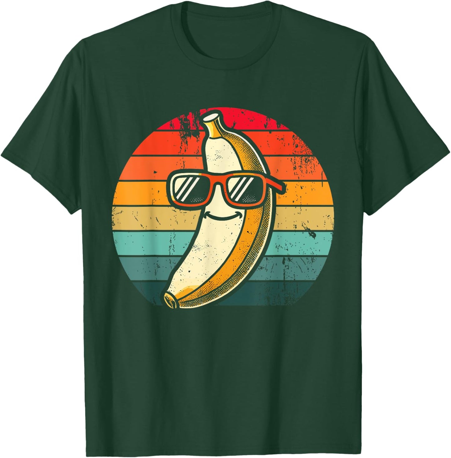 Retro Banana Novelty Men Women Kids Funny Banana T-Shirt - T-Shirt | Forest
