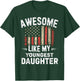 Funny Awesome Like My Youngest Daughter Flag USA Fathers Day T-Shirt - T-Shirt | Forest