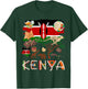 Kenya Flag Outfit Idea For Kids Kenya Food & Kenyan Flag T-Shirt - T-Shirt | Forest