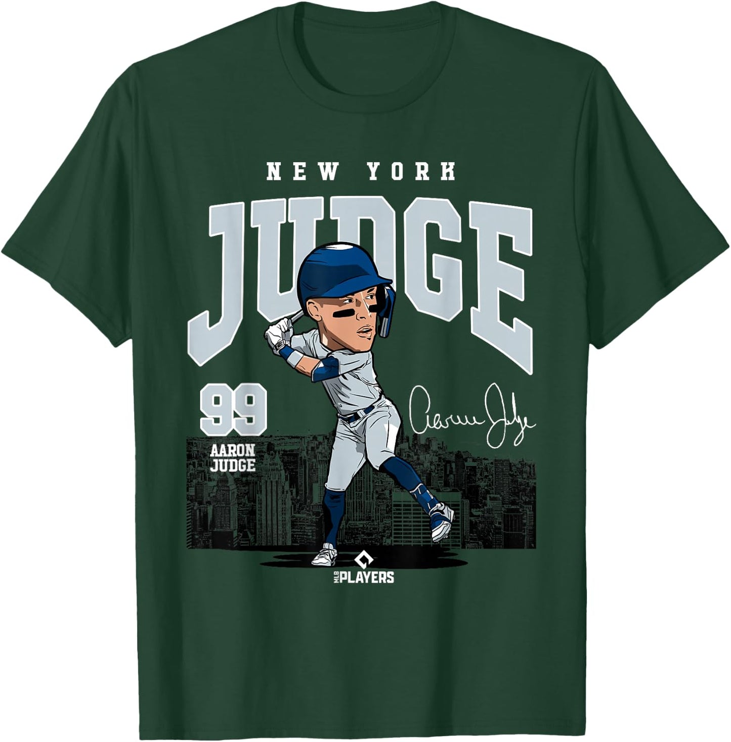Aaron Judge | New York Baseball MLB Players | MLBJUD3005 T-Shirt - T-Shirt | Forest