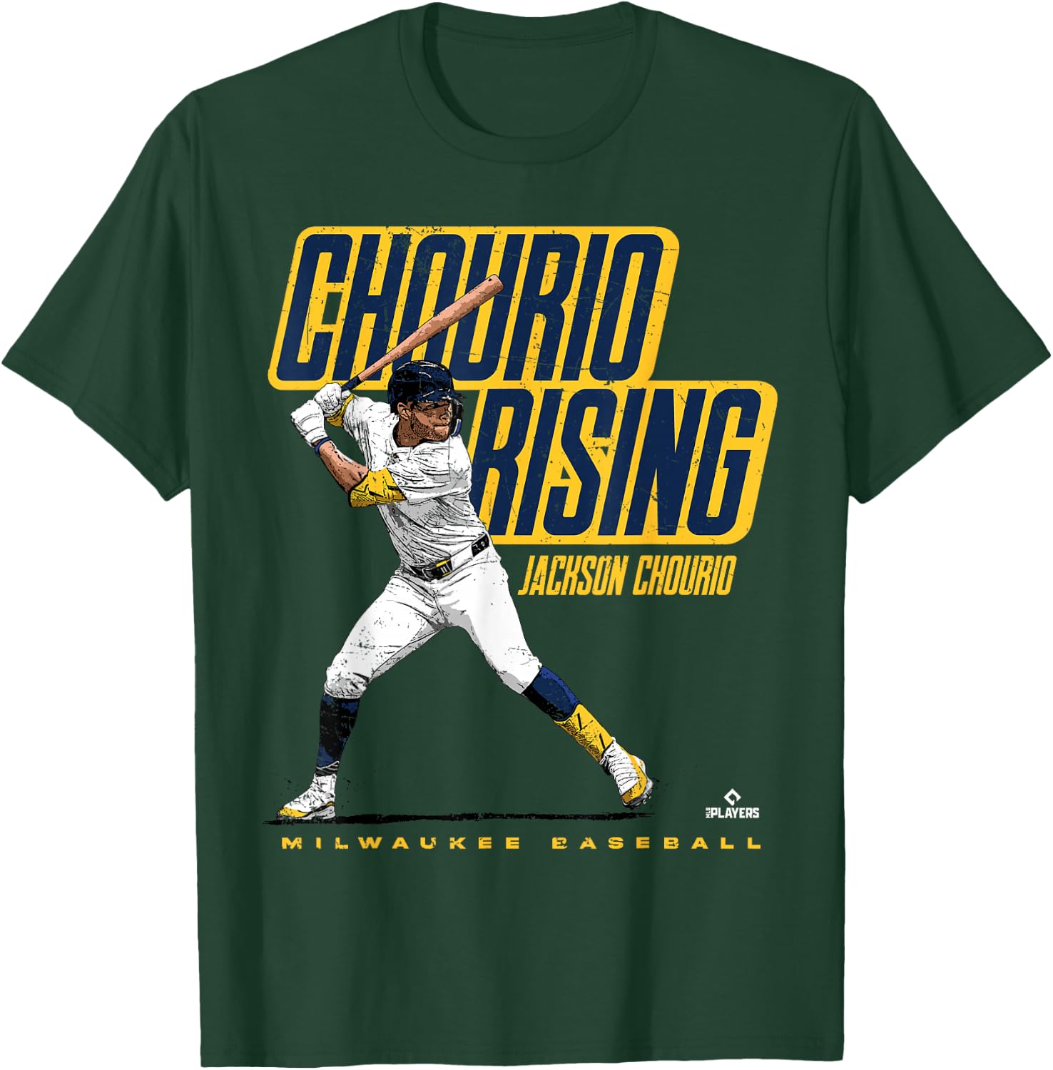 Ballpark MVP Chourio Rising Jackson Chourio Milwaukee MLBPA , Small, Black T-Shirt - T-Shirt | Forest