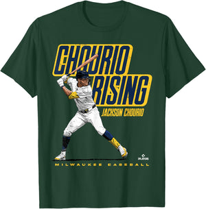 Ballpark MVP Chourio Rising Jackson Chourio Milwaukee MLBPA , Small, Black T-Shirt - T-Shirt | Forest