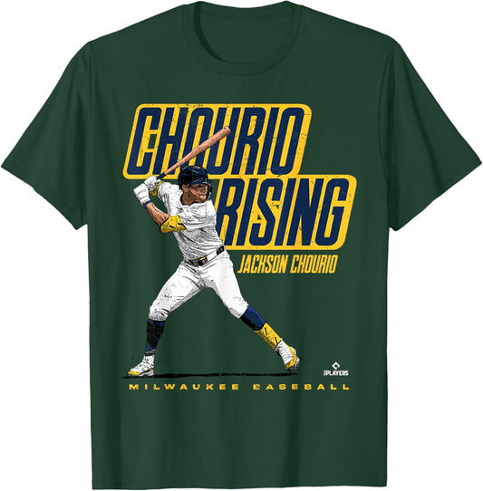 Ballpark MVP Chourio Rising Jackson Chourio Milwaukee MLBPA , Small, Black T-Shirt - T-Shirt | Forest