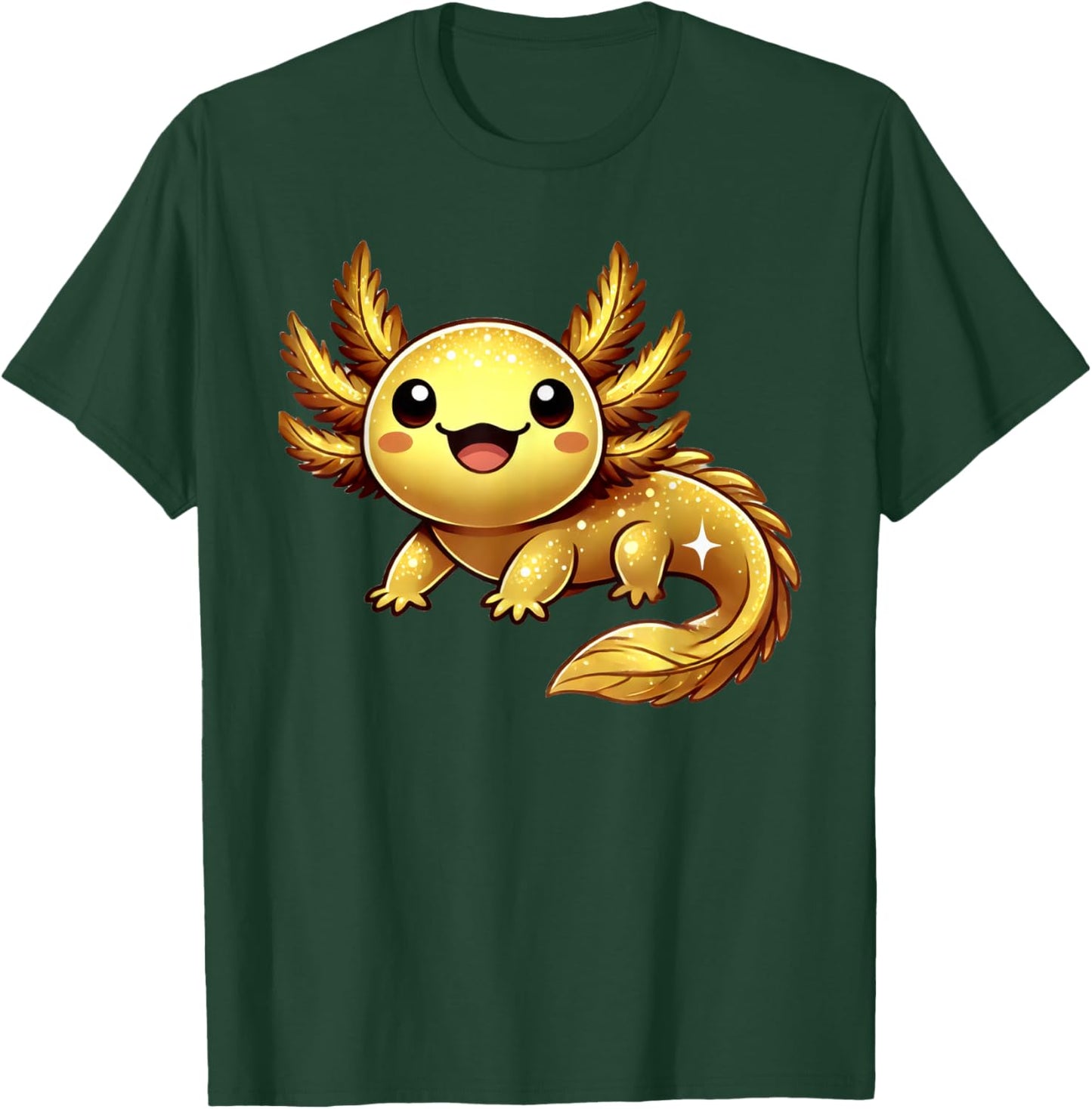 Gold Axolotl Cute Axolotls Lover T-Shirt - T-Shirt | Forest