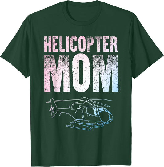 Cool Helicopter Mom Art Heli Mom Helicopter Pilot T-Shirt - T-Shirt | Forest