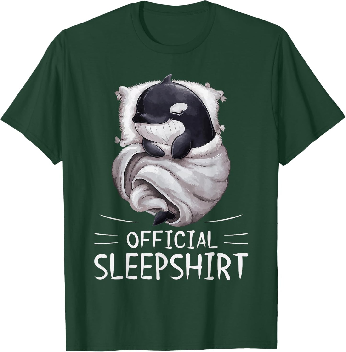 Orca Whale Animal Official Sleepshirt Pajamas Nightgown T-Shirt - T-Shirt | Forest
