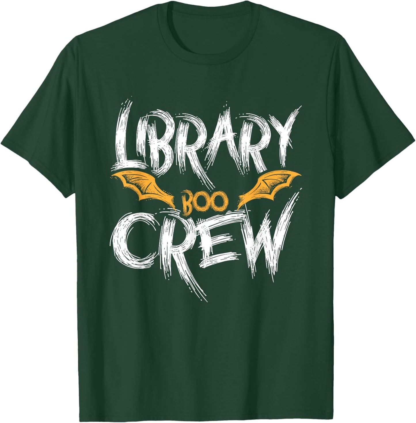 Library Boo Ghost Reading Book Lover Halloween Librarian T-Shirt - T-Shirt | Forest