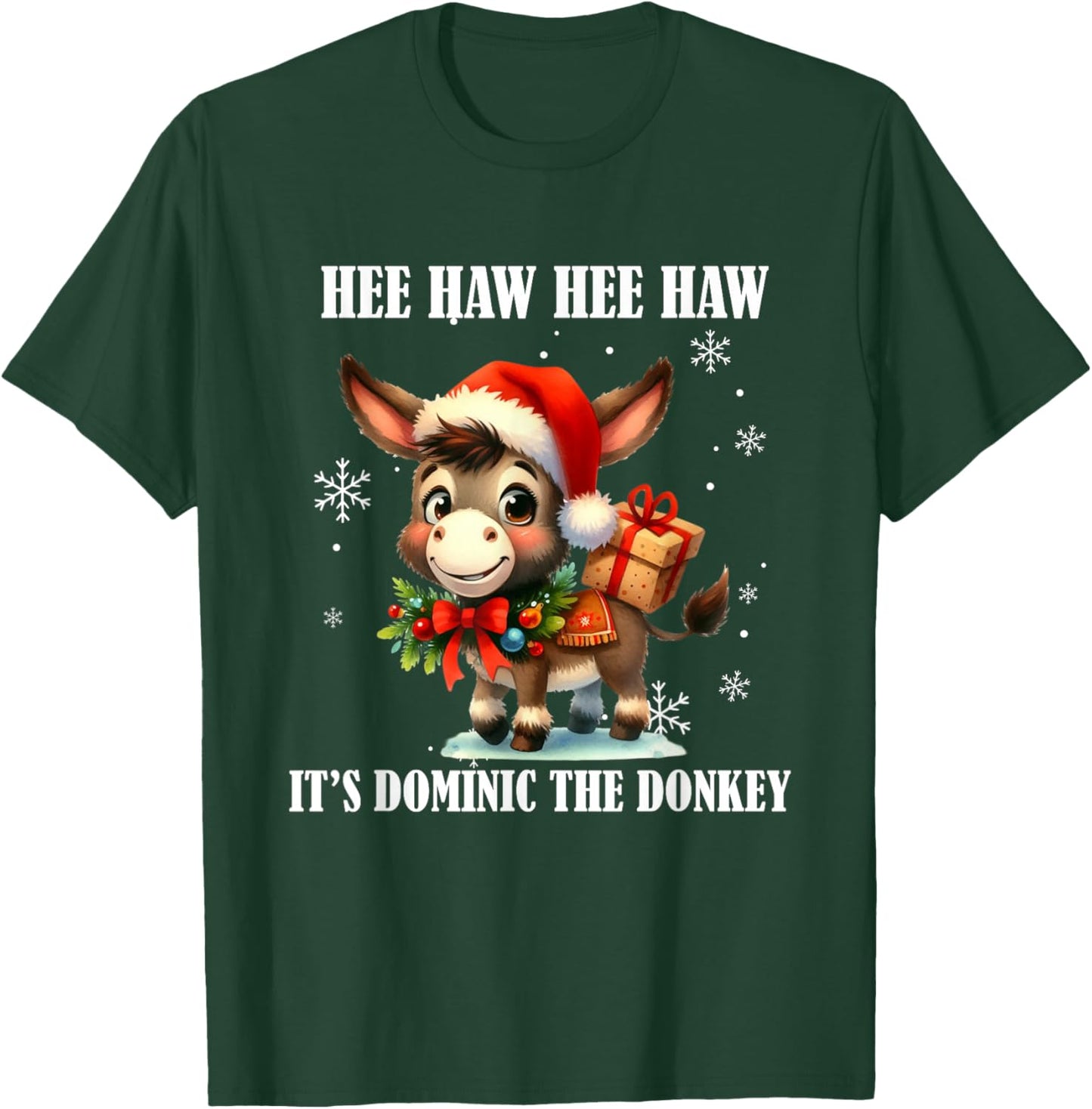 Fun Ugly Christmas Traditions Celebration Funny Christmas Italian Christmas Donkey Dominic The Donkey T-Shirt - T-Shirt | Forest