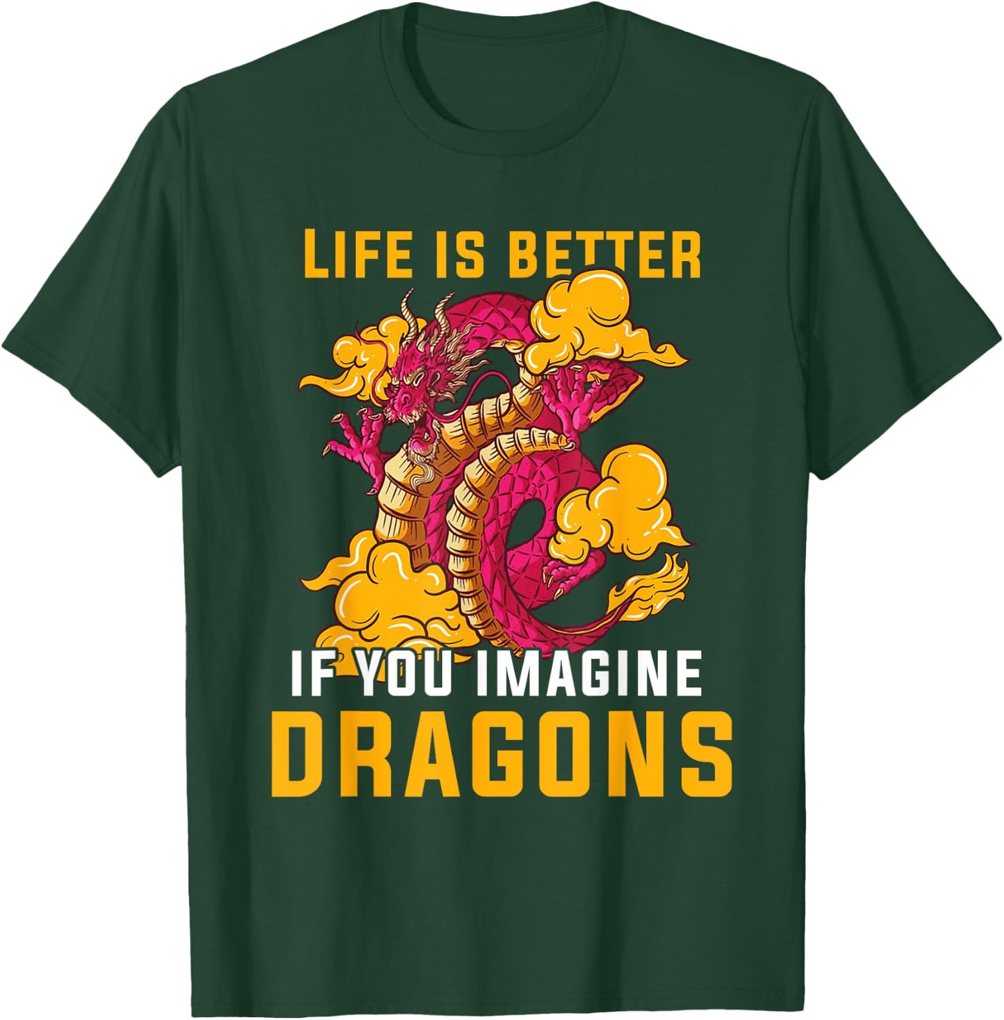 Dragon Creature Fire Fantasy Creature Magic Japanese T-Shirt - T-Shirt | Forest