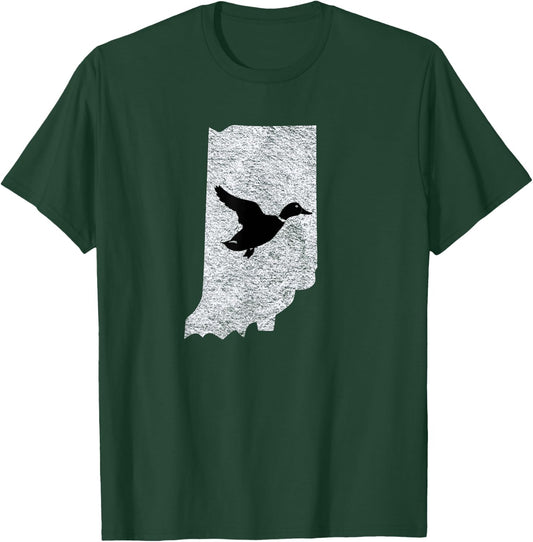 Indiana Duck Hunting Waterfowl Design T-Shirt - T-Shirt | Forest
