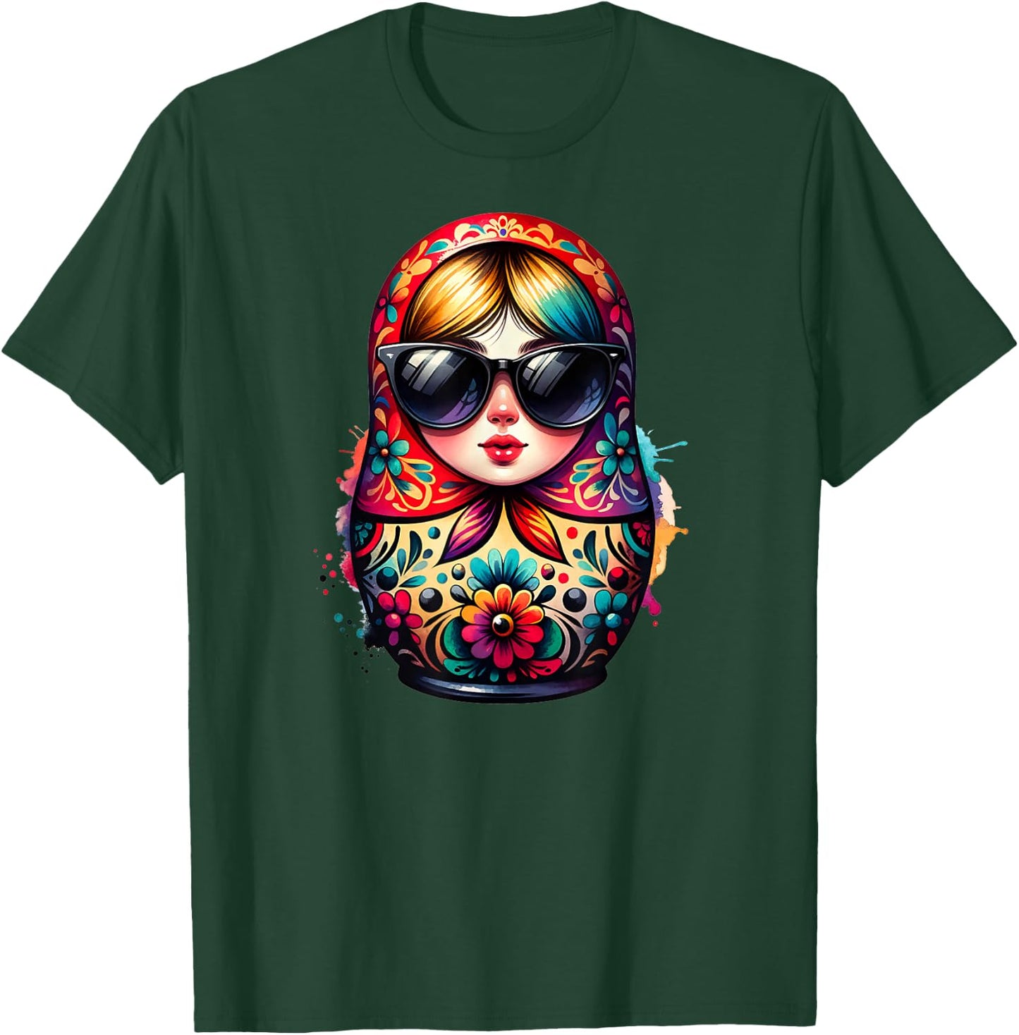 Russian Girl Matreshka Russia Russians Matryoshka T-Shirt - T-Shirt | Forest