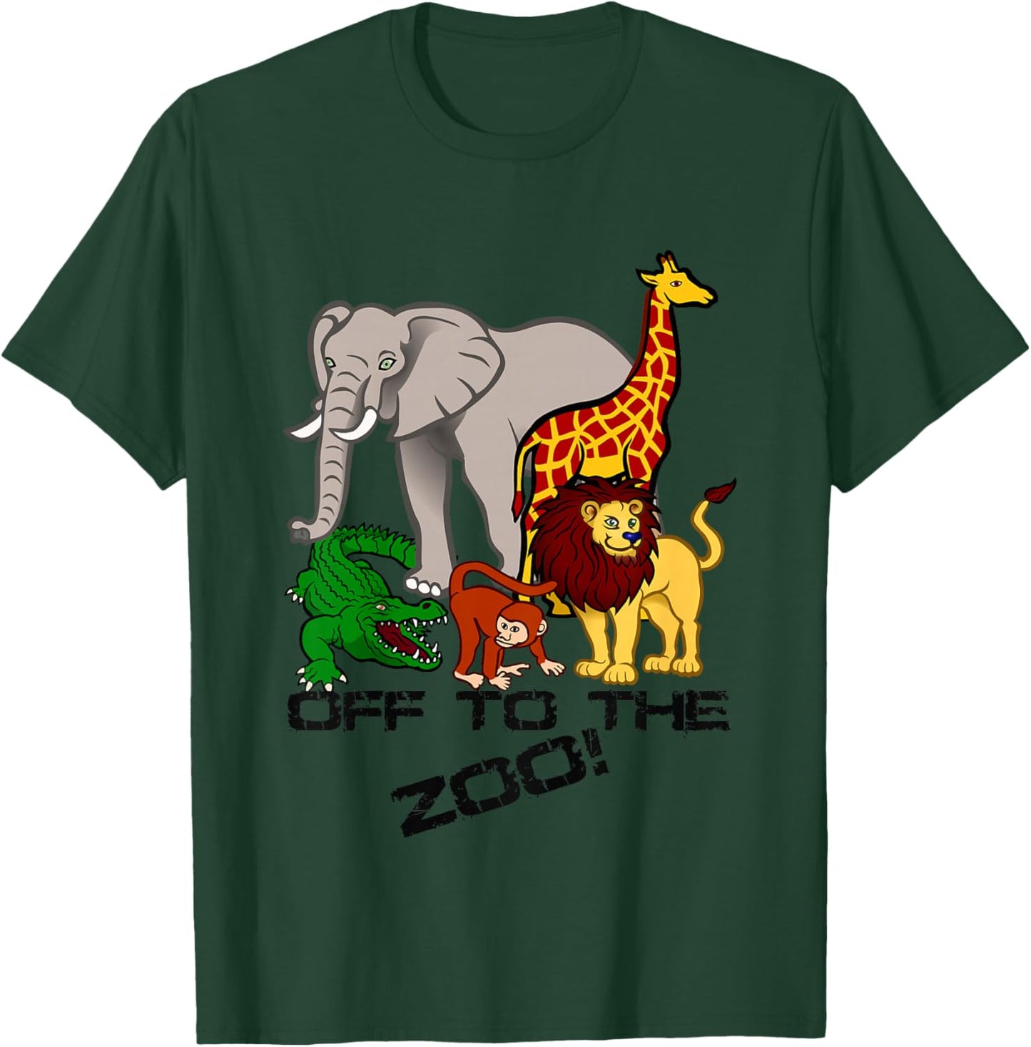 Off To The Zoo Animal Boys Girls Child Trip Vacation T-Shirt - T-Shirt | Forest