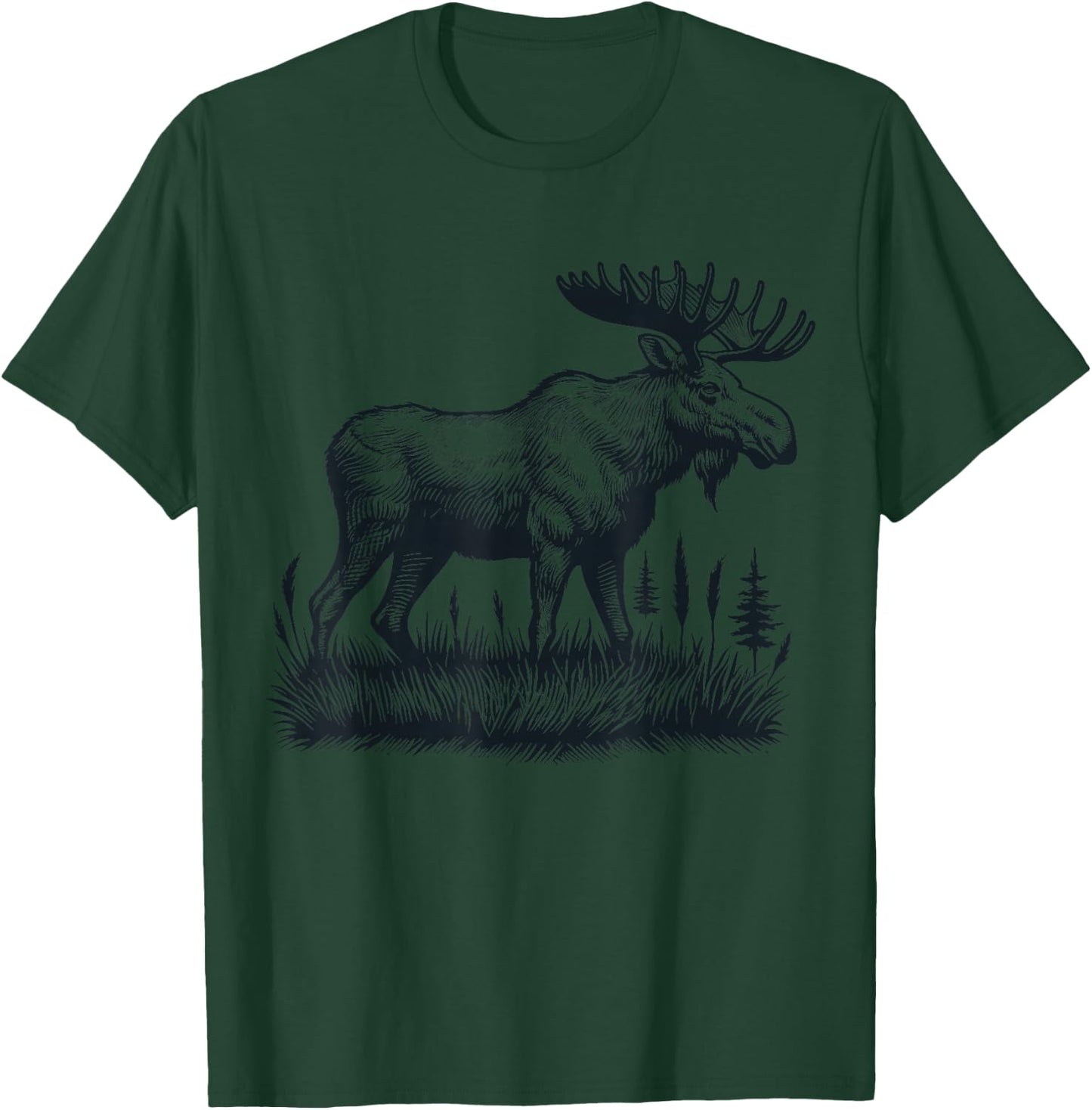 Moose Vintage Animal Moose T-Shirt - T-Shirt | Forest