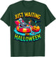 Just Waiting for Halloween Spooky Skeleton Summer Halloween Men Women T-Shirt - T-Shirt | Forest