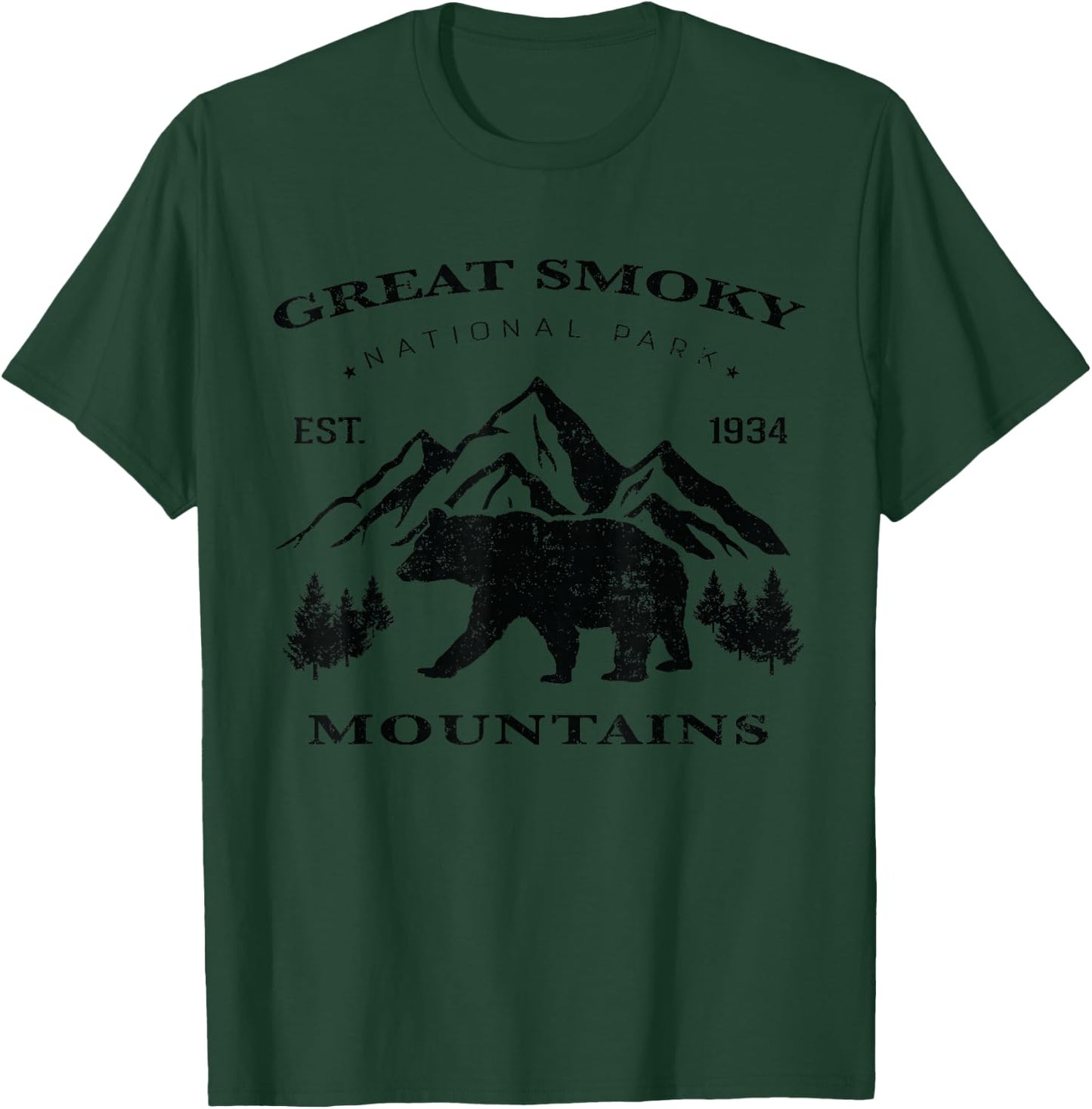 Vintage Great Smoky Mountains National Park kids Hiking T-Shirt - T-Shirt | Forest