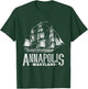 Annapolis Maryland Sailboat Sailing Nautical Annapolis MD T-Shirt - T-Shirt | Forest