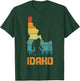 Idaho Bigfoot State Map Hunting Hunter Funny Pride Vintage T-Shirt - T-Shirt | Forest