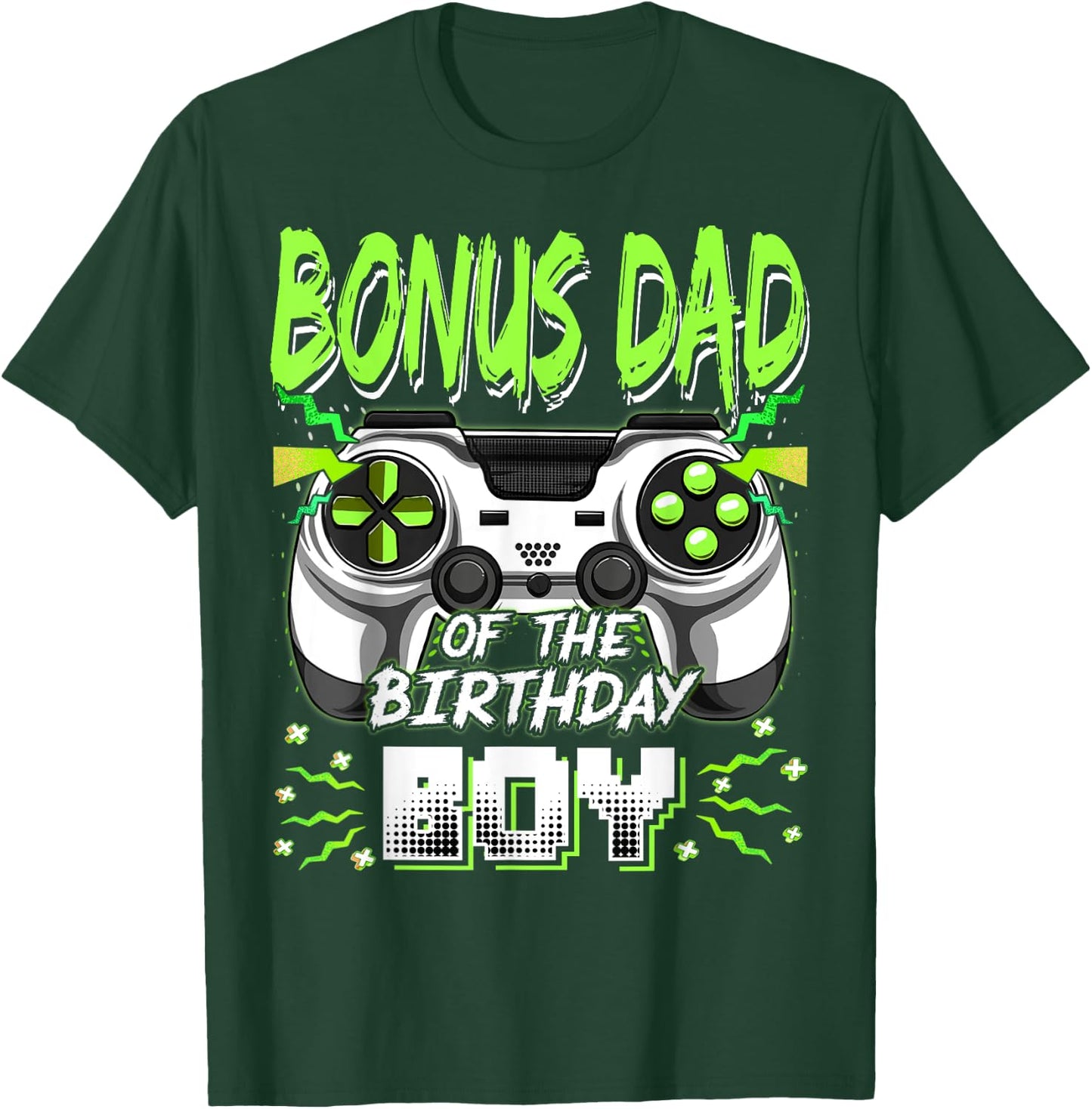 Bonus Dad Of The Birthday Boy Video Game Bday Party T-Shirt - T-Shirt | Forest
