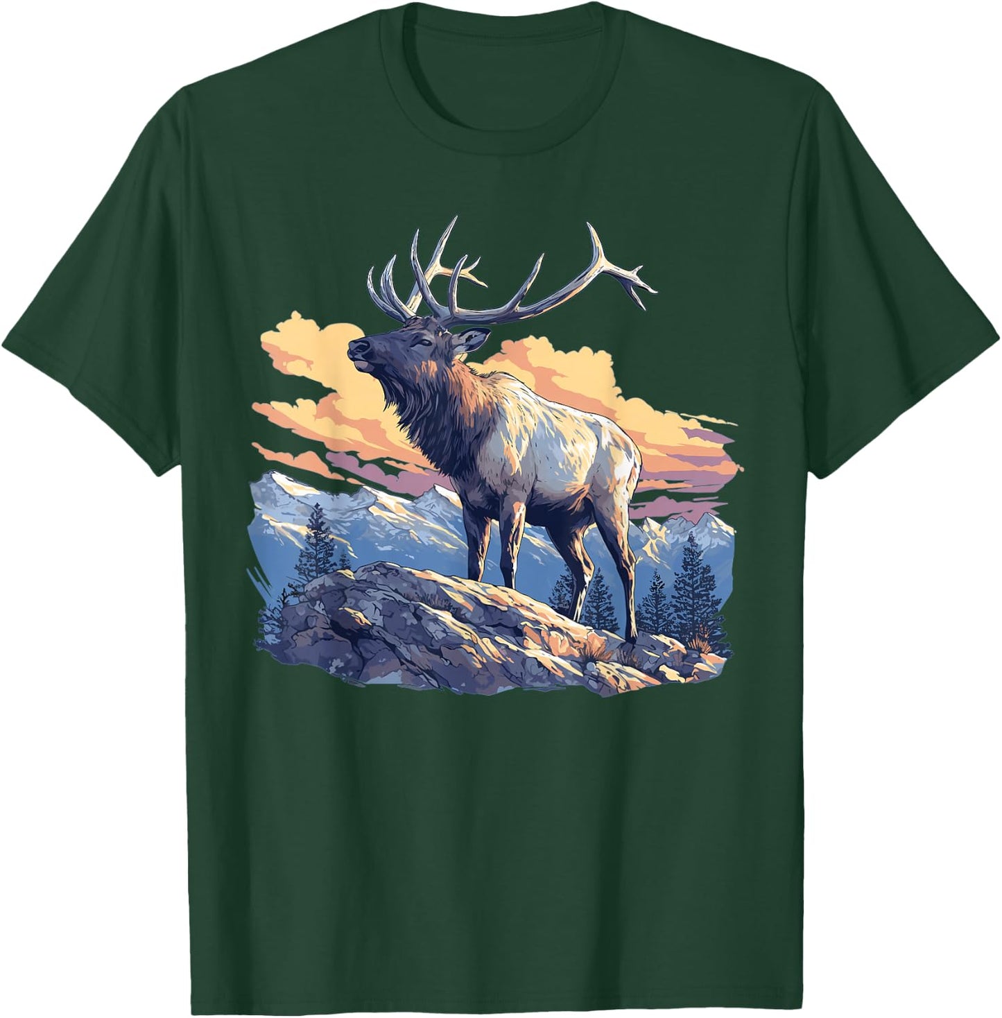 Elks Elk T-Shirt - T-Shirt | Forest