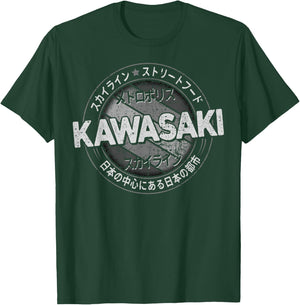 Kawasaki City 90s Retro Japan Aesthetics 80s Kawasaki T-Shirt - T-Shirt | Forest
