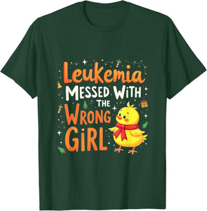 Leukemia Messed With a Wrong Girl T-Shirt - T-Shirt | Forest