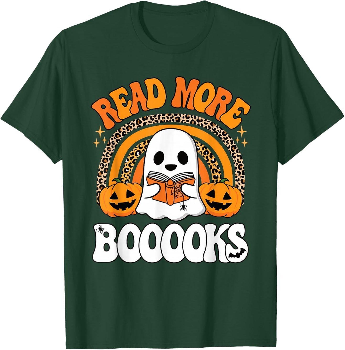 Read More Books Booooks Ghost Pumpkin Cute Teacher Halloween T-Shirt - T-Shirt | Forest