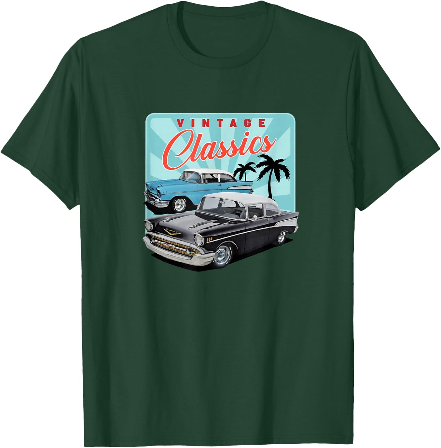 55 56 57 Chevys Truck bel air vintage cars T-Shirt - T-Shirt | Forest