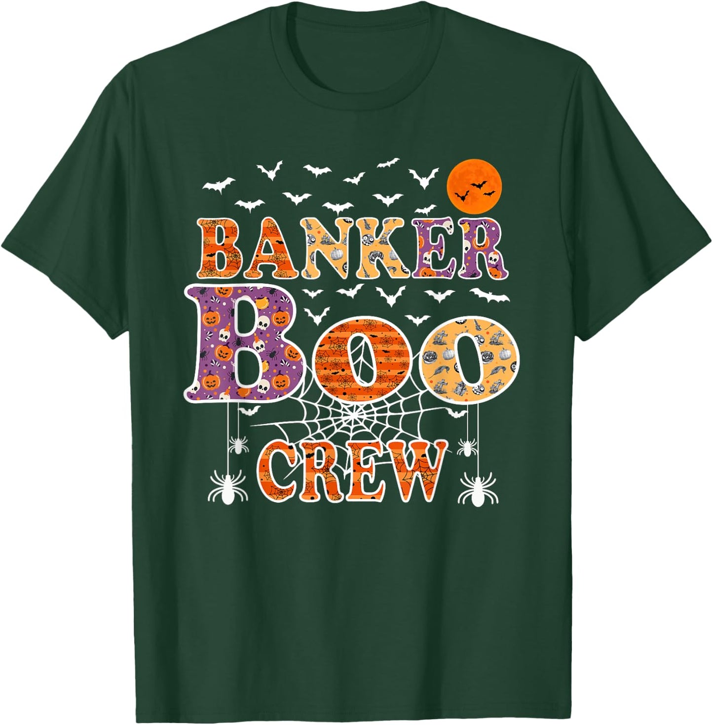 Banker Boo Crew Shirt Funny Halloween Costume T-Shirt - T-Shirt | Forest