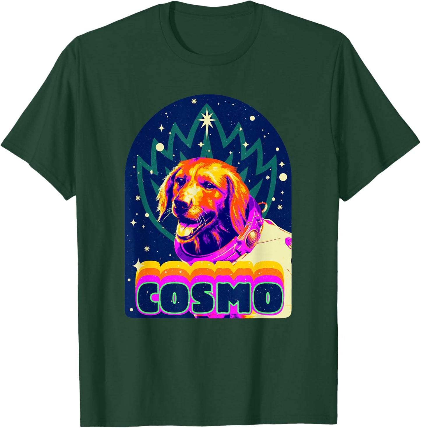 Marvel Guardians of the Galaxy Vol. 3 Cosmo Space Dog Retro T-Shirt - T-Shirt | Forest