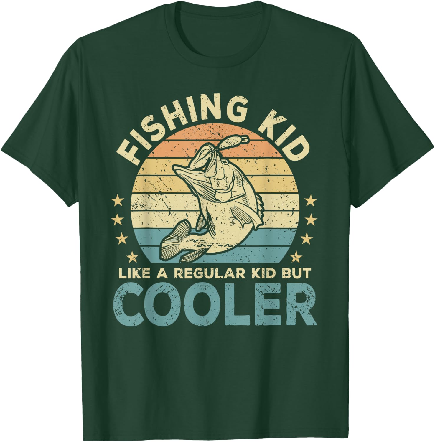 Fishing Kid Fish Funny Fisherman T-Shirt - T-Shirt | Forest