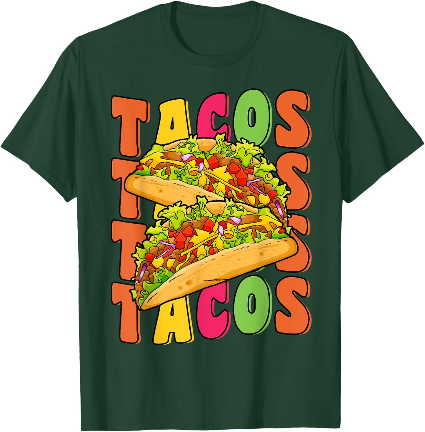 Groovy Taco Tuesday Retro Funny Taco Lover Cinco De Mayo T-Shirt - T-Shirt | Forest