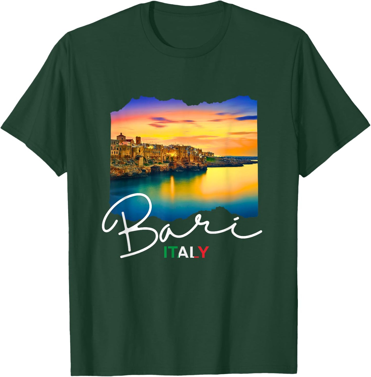 Italy Bari Souvenir / Sunset in Bari Italy T-Shirt - T-Shirt | Forest