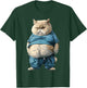 Nourjoy Funny Fat Cat Art Design Fat Kitten Cat Lover , Small, Black T-Shirt - T-Shirt | Forest
