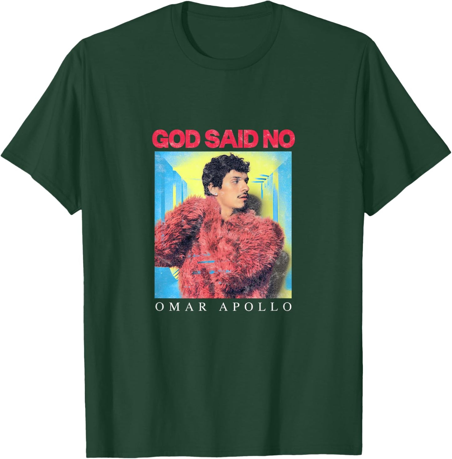 Omar Apollo God Said No Box , Small, Black T-Shirt - T-Shirt | Forest